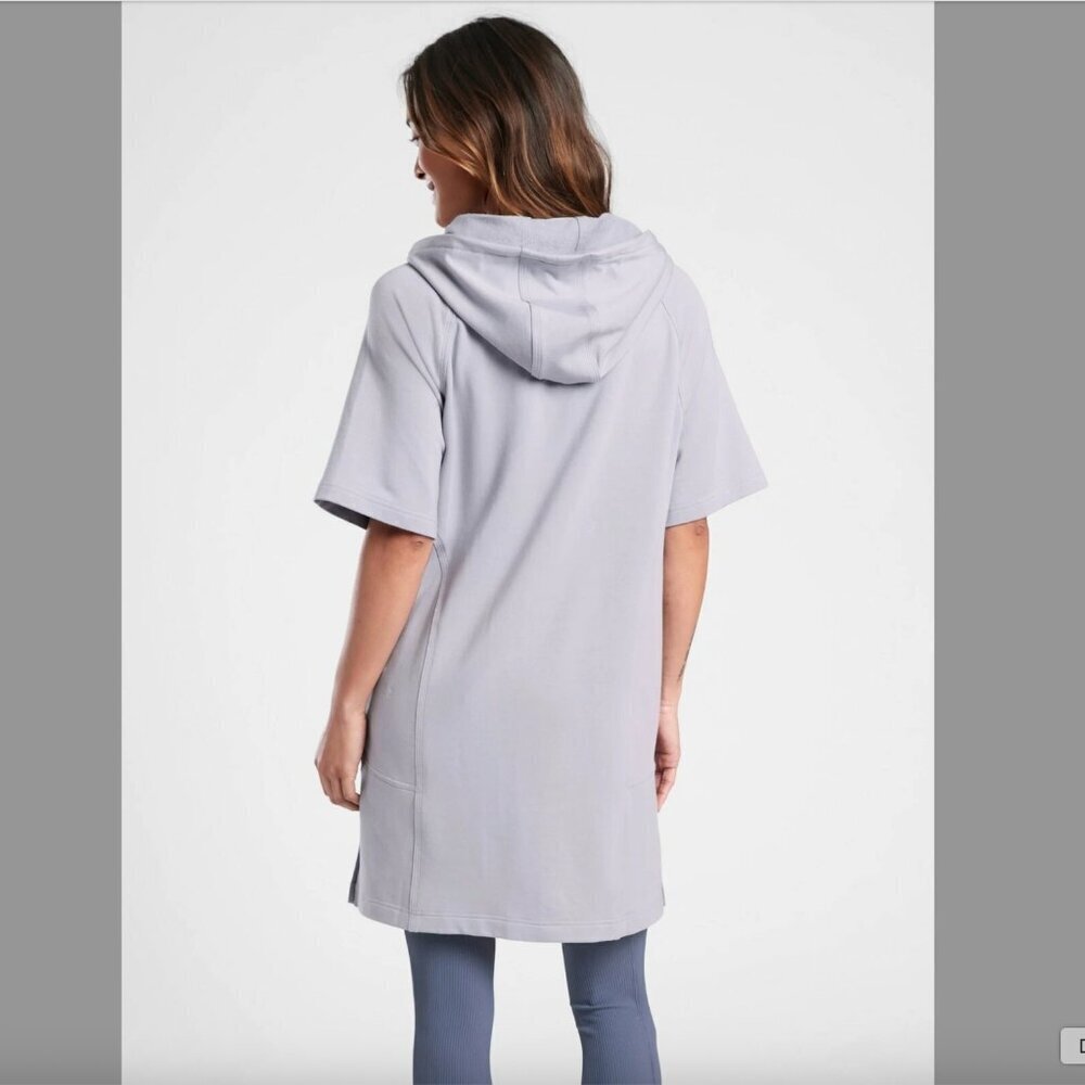 Women's M Athleta Cabana Tunic Hoodie Sweatshirt Muted Lilac - Picture 3 of 10